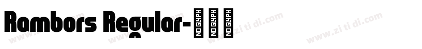 Rambors Regular字体转换